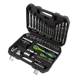 Набор инструментов 89 предметов, CrV 1/2", 1/4" Сибртех 13529 - фото 724029