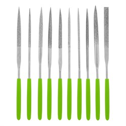 Набор надфилей алмазных, 140 х 50 х 3 мм, 10 шт Сибртех 158327 - фото 724063