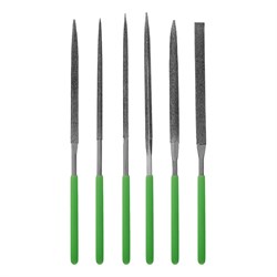 Набор надфилей алмазных, 140 х 70 х 3 мм, 6 шт Сибртех 158347 - фото 724082