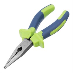 Длинногубцы прямые, 160 мм, двухкомпонентные рукоятки Сибртех 17104 - фото 725083