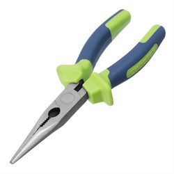 Длинногубцы прямые, 180 мм, двухкомпонентные рукоятки Сибртех 17105 - фото 725100