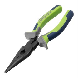 Длинногубцы прямые 180 мм, фосфатирование, трехкомпонентные рукоятки Сибртех 17156 - фото 725107