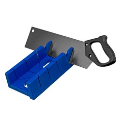 Стусло пластиковое Сибртех 350 мм 4 углов запила + пила 350 мм 22536 - фото 725939