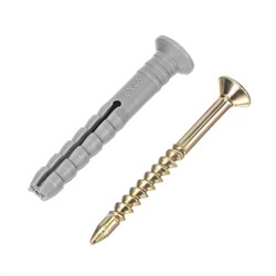 Дюбель-гвоздь полипропиленовый с потайным бортиком 6 х 40 мм, 200 шт Сибртех 42123 - фото 726604