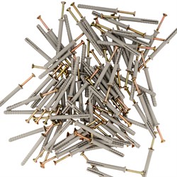 Дюбель-гвоздь полипропиленовый с потайным бортиком 6 х 60 мм, 200 шт Сибртех 42125 - фото 726612