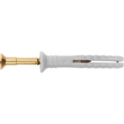 Дюбель-гвоздь полипропиленовый с потайным бортиком 8 х 100 мм, 100 шт Сибртех 42136 - фото 726629