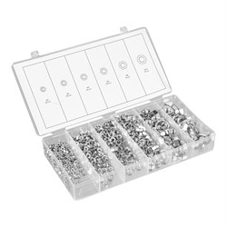 Набор гаек М3, М4, М5, М6, М8, М10, 600 предметов Сибртех 47615 - фото 727155