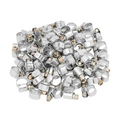 Хомуты металлические, Стандартное болтовое крепление 8-12 мм, 100 штук в упаковке, ширина 9 мм Сибртех 47555 - фото 727369