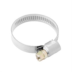 Хомуты нержавеющая сталь, Стандартное болтовое крепление 25-40 мм, 50 штук в упаковке, ширина 9 мм Сибртех 47581 - фото 727443