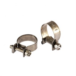 Хомуты металлические, MINI 18-20 мм, ширина 9 мм, винтовой, W4, 2 шт Сибртех 475073 - фото 727537