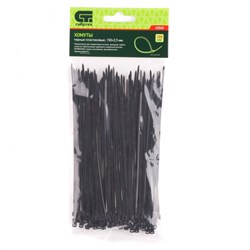Хомуты, 150 x 2.5 мм, пластиковые, черные, 100 шт Сибртех 45545 - фото 727596