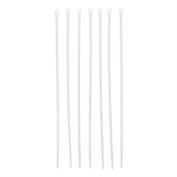 Хомуты, 160 x 2.5 мм, пластиковые, белые, 100 шт Сибртех 45523 - фото 727598