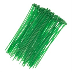 Хомуты, 150 x 2.5 мм, пластиковые, зеленые, 100 шт Сибртех 45511 - фото 727649