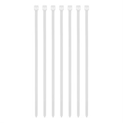 Хомуты, 200 x 4.8 мм, пластиковые, белые, 100 шт Сибртех 45534 - фото 727677