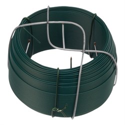 Проволока с ПВХ покрытием, зеленая 0.9 мм, длина 50 м Сибртех 47770 - фото 727985