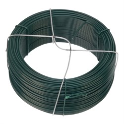 Проволока с ПВХ покрытием, зеленая 1.5 мм, длина 50 м Сибртех 47772 - фото 727990