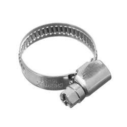 Хомуты нержавеющая сталь, Стандартное болтовое крепление 16-27 мм, 100 штук в упаковке, ширина 9 мм Сибртех 47579 - фото 728043