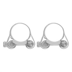 Хомуты металлические, силовые 23-25 мм, ширина 18 мм, шарнирный, W1, 2 шт Сибртех 47508 - фото 728117