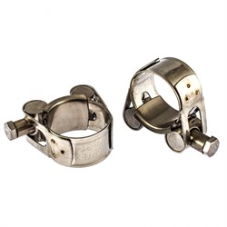 Хомуты металлические, силовые 29-31 мм, ширина 20 мм, шарнирный, W4, 2 шт Сибртех 475113 - фото 728140