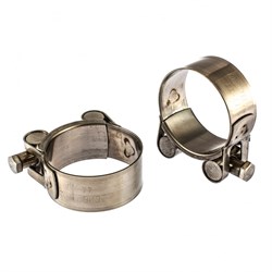 Хомуты металлические, силовые 44-47 мм, ширина 22 мм, шарнирный, W4, 2 шт Сибртех 475373 - фото 728169