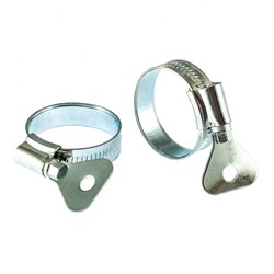 Хомуты металлические, червячные 25-38 мм, ширина 12 мм, W1, с металлическим ключом, 2 шт Сибртех 476527 - фото 728199