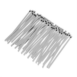 Хомуты, 200 х 4.6 мм, нержавеющая сталь, 50 шт Сибртех 45594 - фото 728287