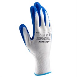 Перчатки полиэфирные с синим нитрильным покрытием, размер L, 15 класс вязки Сибртех 67862 - фото 729433