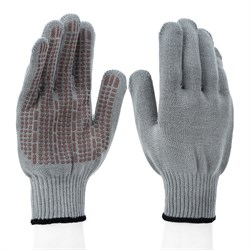 Перчатки трикотажные, акрил, ПВХ гель, "Протектор", серая туча, оверлок Сибртех 68662 - фото 729513