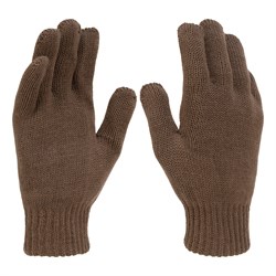 Перчатки трикотажные, акрил, двойные, коричневый, двойная манжета Сибртех 68683 - фото 729579