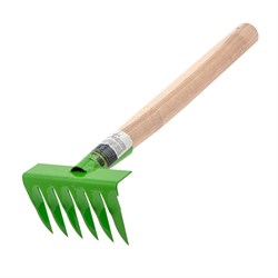 Грабли витые 6 - зубые, 120 х 390 мм, стальные, деревянная рукоятка, Агроном, Сибртех 61758 - фото 729676