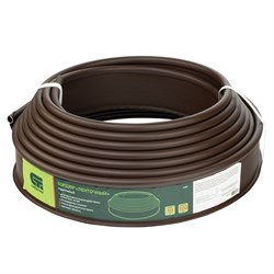 Бордюр "Лента", 10 х 1000 см, полиэтиленовый, коричневый, Сибртех 64551 - фото 729862