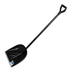 Лопата для уборки снега пластиковая, 385 х 410 х 1350 мм, алюминиевый черенок, Сибртех 61495 - фото 730083