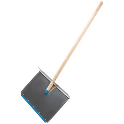 Лопата для уборки снега тротуарная, алюминиевая, 600 х 400 х 1420, деревянный черенок, Сибртех 61490 - фото 730094