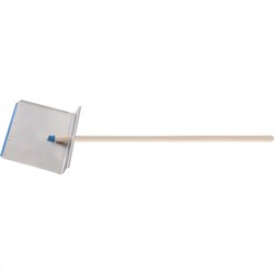 Лопата для уборки снега тротуарная, алюминиевая, 400 х 400 х 1420, деревянный черенок, Сибртех 61488 - фото 730104