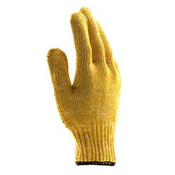 Перчатки трикотажные усиленные, гелевое ПВХ-покрытие, 7 класс, желтые Сибртех 68180 - фото 730256