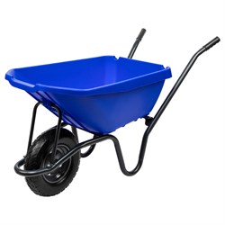 Тачка садово-строительная с пластиковым корытом, грузоподъемность 175 кг, объем 90 л Сибртех 68919 - фото 730320