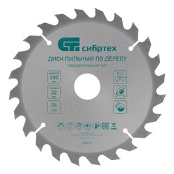 Пильный диск по дереву, 200 х 32 мм, 24 зуба, кольцо 30/32 Сибртех 732617 - фото 730709