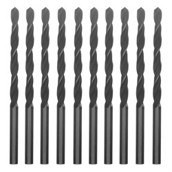 Сверло по металлу, 4.5 мм, быстрорежущая сталь, 10 шт, цилиндрический хвостовик Сибртех 72245 - фото 731935