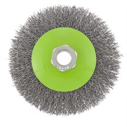 Щетка для УШМ, 100 мм, М14, "тарелка", витая проволока Сибртех 746087 - фото 732362