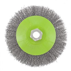 Щетка для УШМ, 125 мм, М14, "тарелка", витая проволока Сибртех 746167 - фото 732380