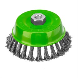 Щетка для УШМ, 125 мм, М14, "чашка", крученая металлическая проволока Сибртех 746277 - фото 732390