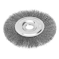 Щетка для УШМ, 150 мм, посадка 22.2 мм, плоская, витая проволока Сибртех 746647 - фото 732418