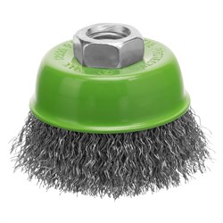 Щетка для УШМ, 65 мм, М14, "чашка", витая проволока 0.3 мм Сибртех 746037 - фото 732423