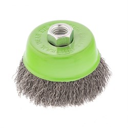 Щетка для УШМ, 75 мм, М14, "чашка", витая проволока 0.3 мм Сибртех 746047 - фото 732430