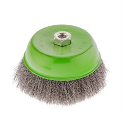 Щетка для УШМ, 150 мм, М14, "чашка", витая проволока 0.3 мм Сибртех 746077 - фото 732434