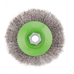 Щетка для УШМ, 115 мм, М14, "тарелка", витая проволока 0.3 мм Сибртех 746127 - фото 732442