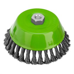 Щетка для УШМ, 150 мм, М14, "чашка", крученая проволока 0.5 мм Сибртех 746297 - фото 732450