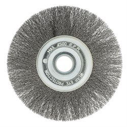 Щетка для УШМ, 175 мм, посадка 22.2 мм, плоская, витая проволока 0.3 мм Сибртех 746667 - фото 732472