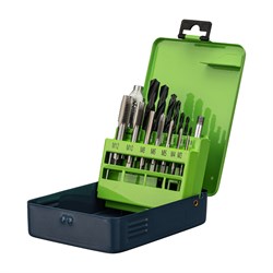 Набор сверл 2.5-10.2, метчиков М3-М12, 15 предметов Сибртех 77305 - фото 732771