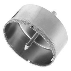 Сверло по керамической плитке и стеклу, 65 х 55 мм, шестигранный хвостовик, с центрующим сверлом Сибртех 72725 - фото 732977